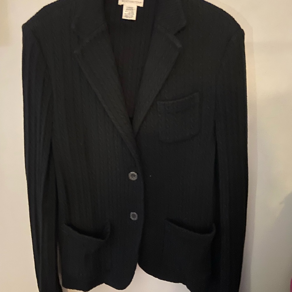 Worthington Black Cable Knit Blazer